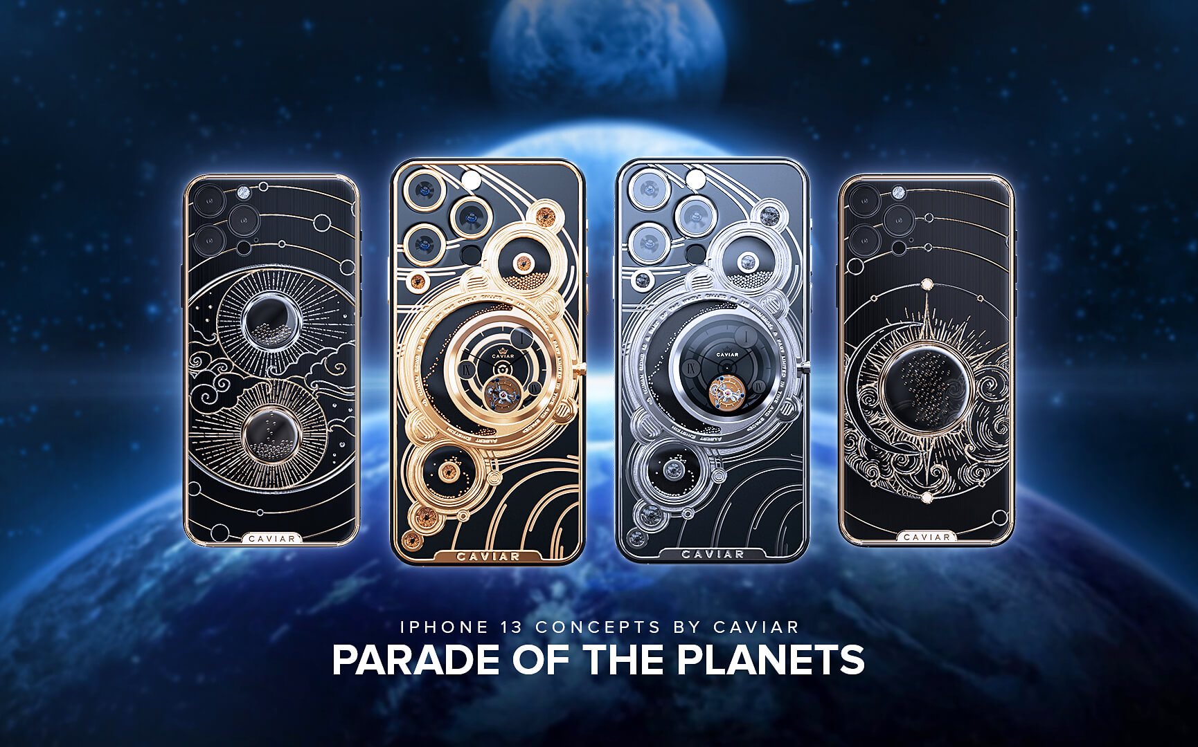 Создан концепт iPhone 13 с встроенными механическими и песочными часами и частицами метеоритов.