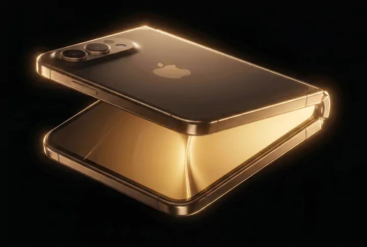iPhone Duo в полураскрытом виде — концепт из материалов Caviar