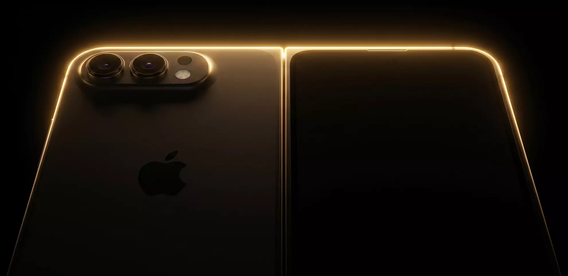 Концепт складного iPhone Duo с двумя половинами корпуса