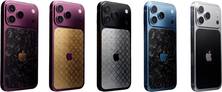 Custom iPhone 18 Pro Caviar Contrast Edition lineup — пять моделей коллекции